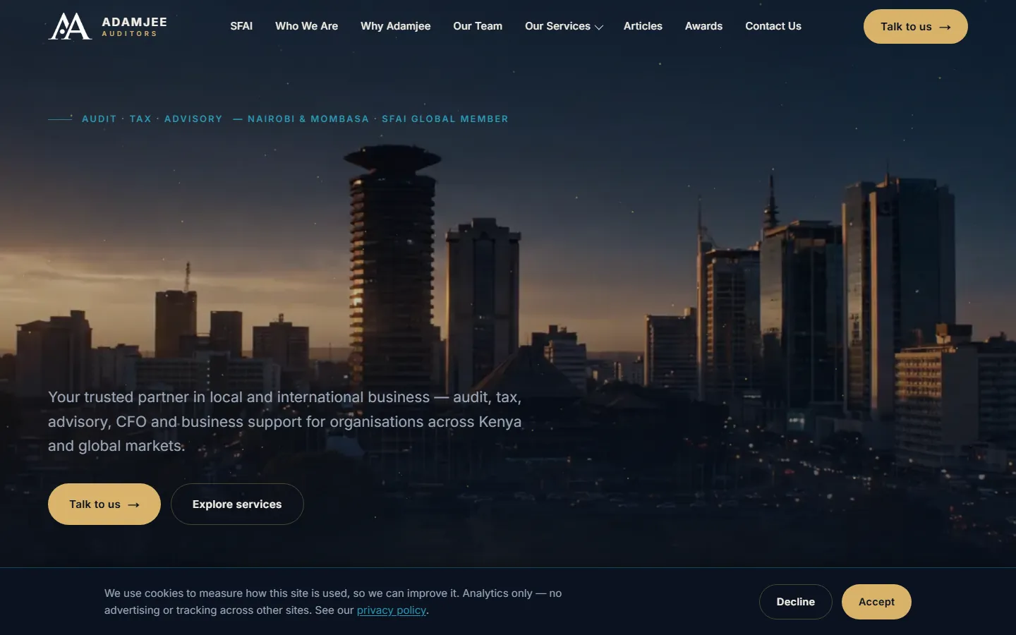Adamjee Auditors — live capture