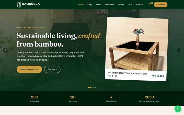 Bamboosa Green Living — pre-launch build