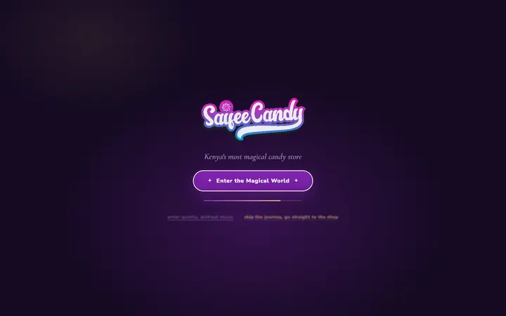 Saifee Candy website - live capture of the homepage